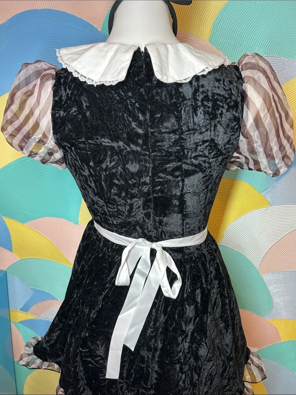 Dolls Kill Black Card Suit Maid Costume with White Apron women’s sz M